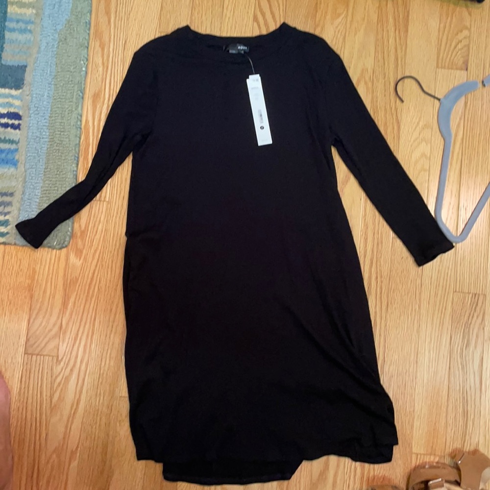 Aqua black dress with tags